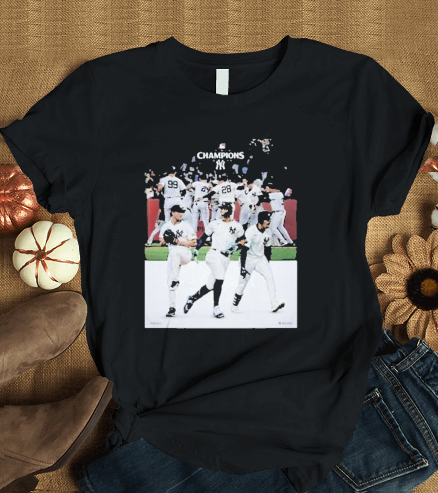 Yankees Champions 2024 Celebration MLB Players T-Shirt