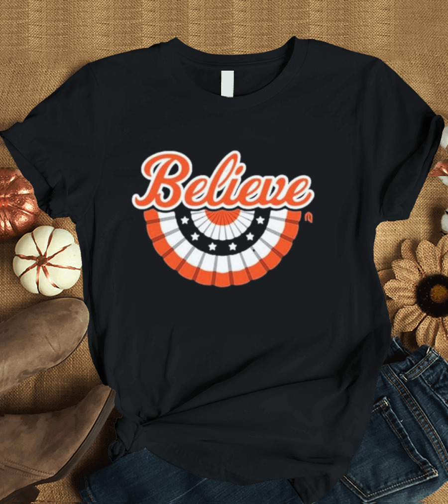 Believe Playoffs 2024 Stars Stripes Banner T-Shirt