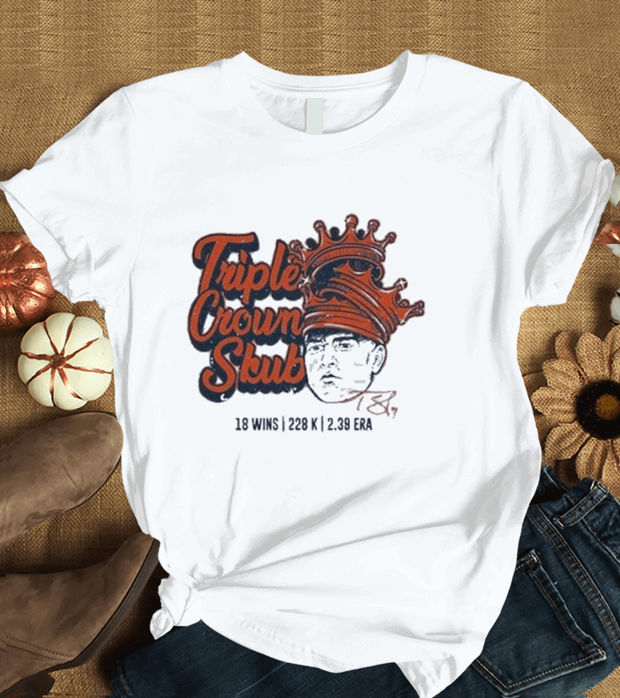 Tarik Skubal Triple Crown 18 Wins 228K 2.39 ERA Detroit Tigers T-Shirt