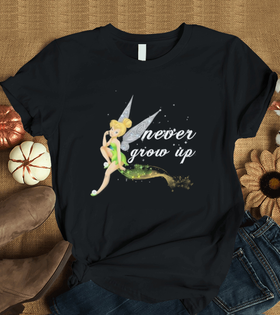 Tinkerbell Never Grow Up Fantasy Fairy Magic T-Shirt