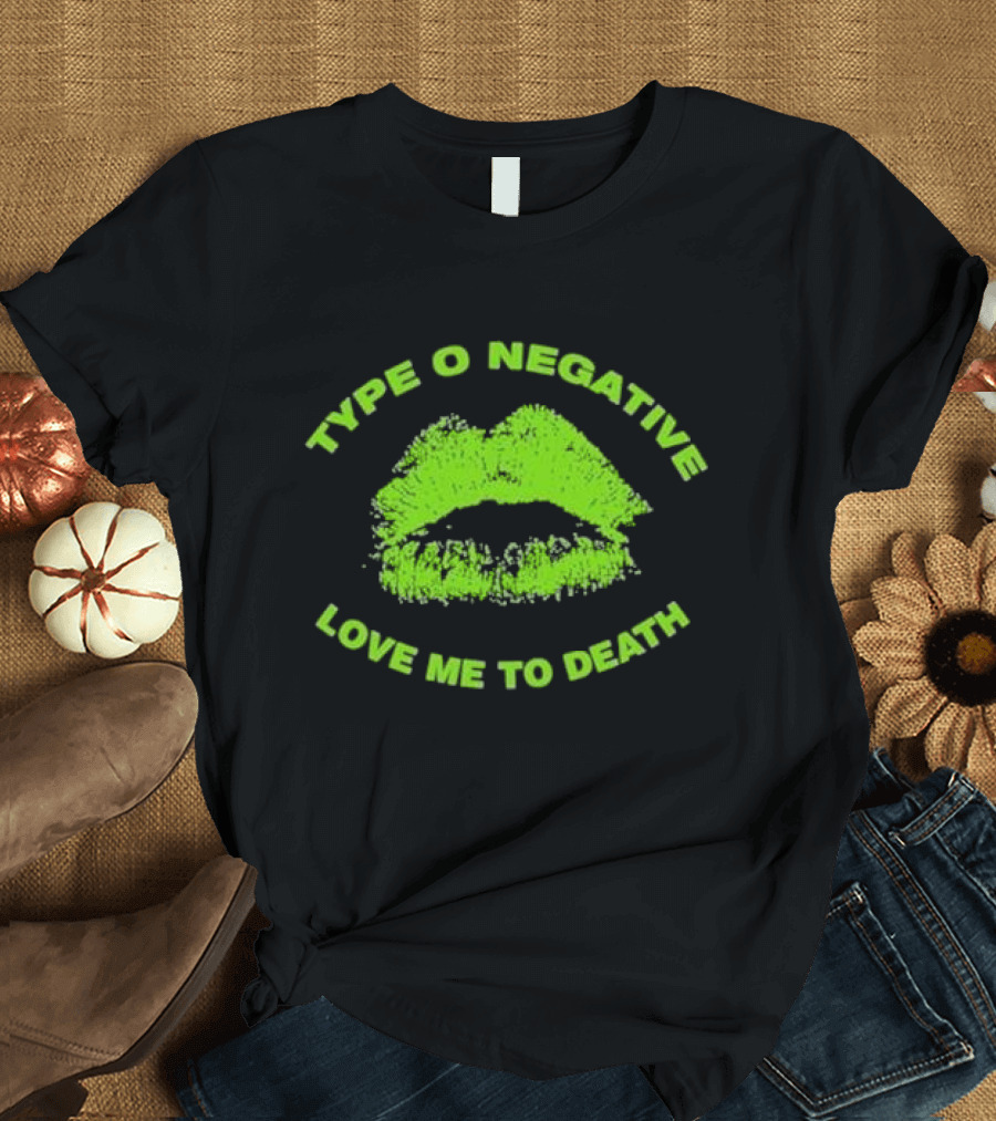 Type O Negative Love Me To Death Green Lips T-Shirt