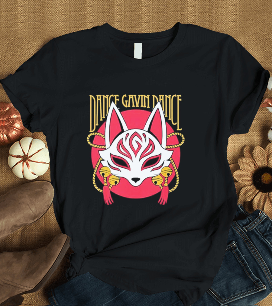 Dance Gavin Dance Kitsune Fox Mask with Bells T-Shirt