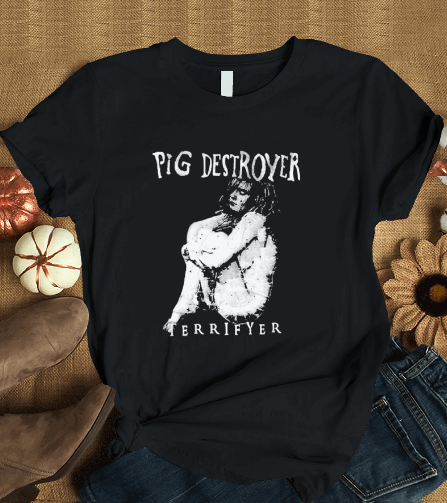 Pig Destroyer Terrifyer Ladies Cropped Dark Aesthetic T-Shirt