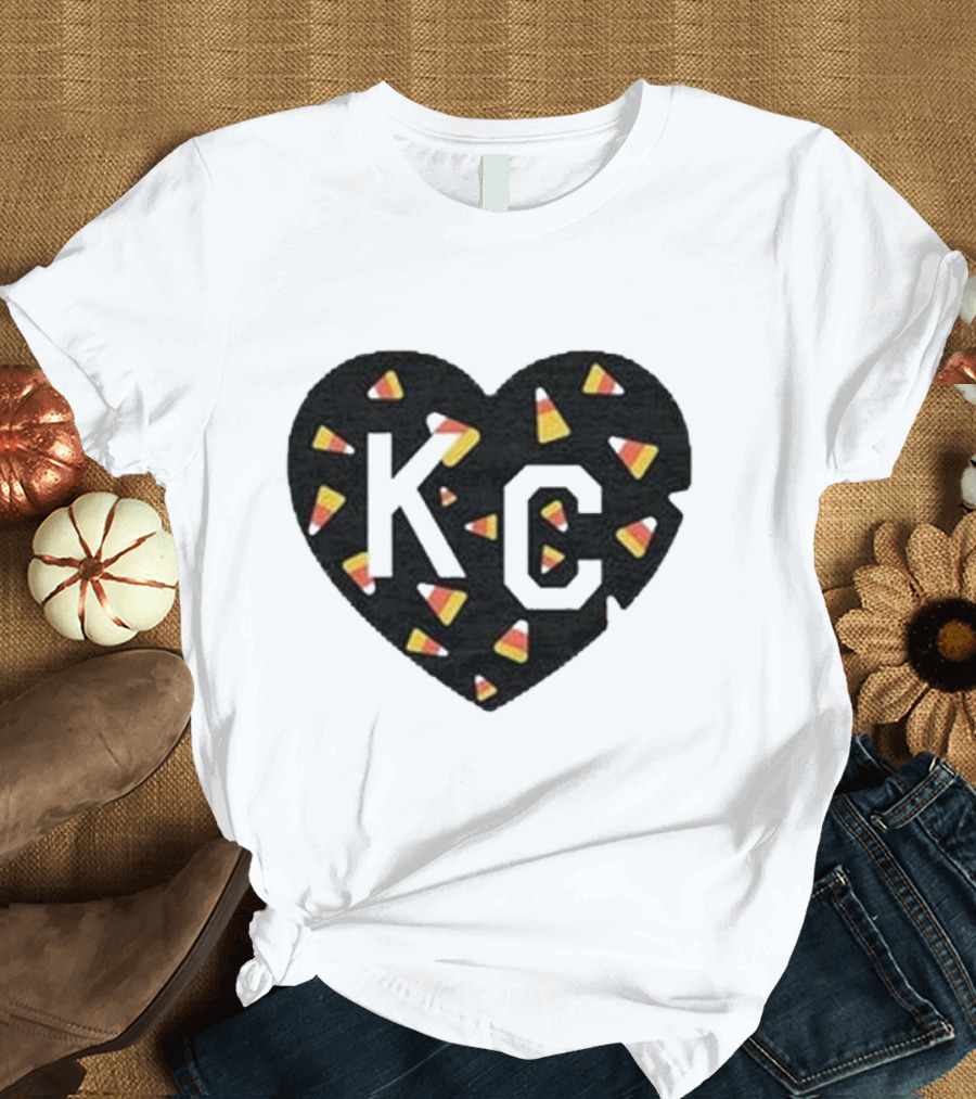 KC Heart Candy Corn T-Shirt