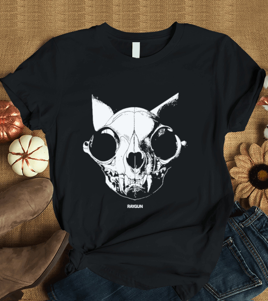 Cat Skull Raygun Heavyweight T-Shirt