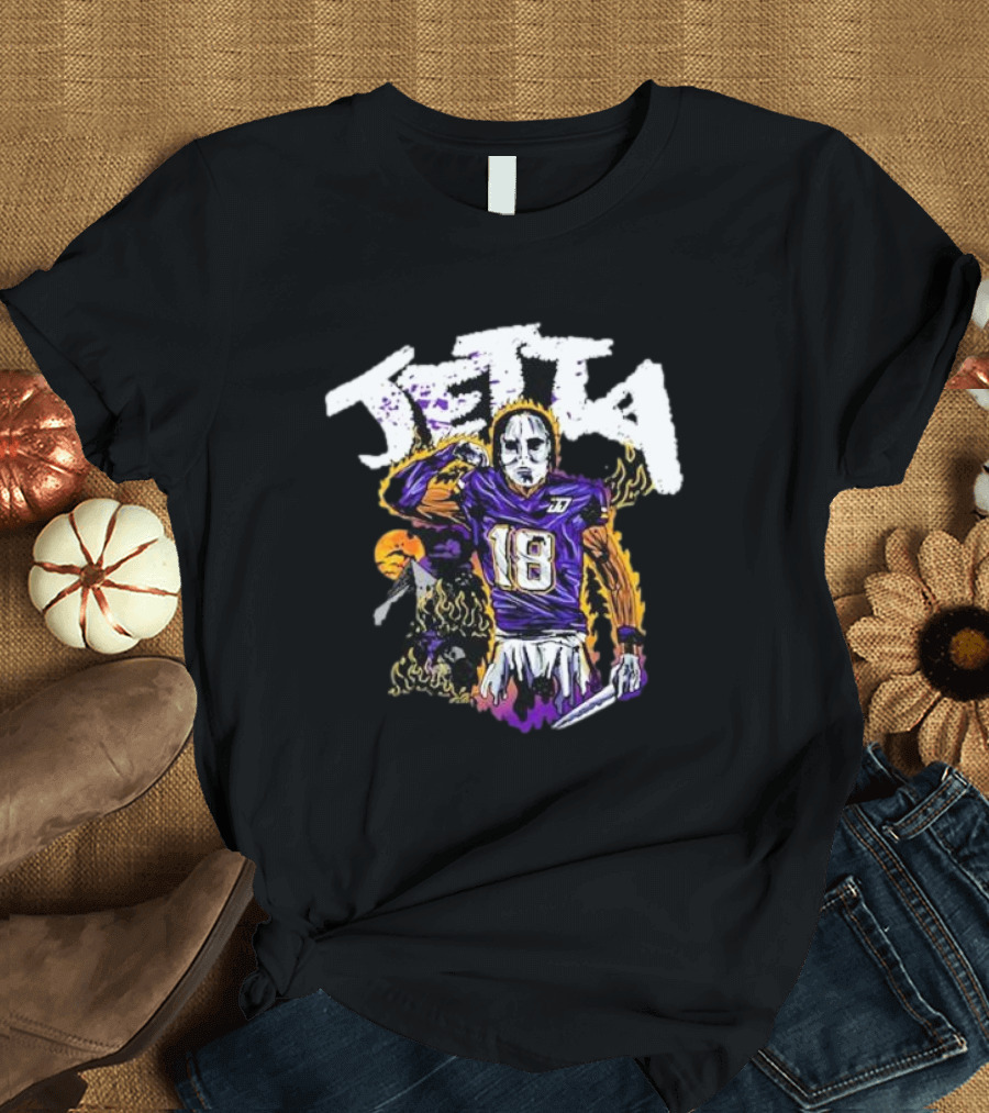 Jetta 18 Halloween Horror Football Player T-Shirt