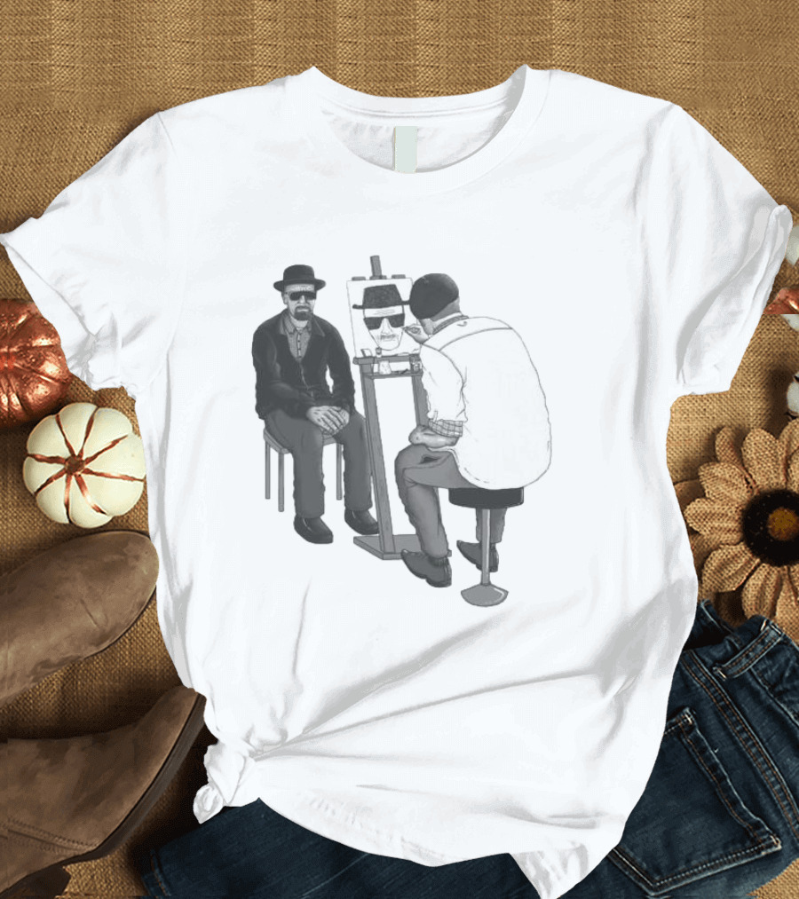 The One Who Draws Breaking Bad Walter White Sketching Himself T-Shirt