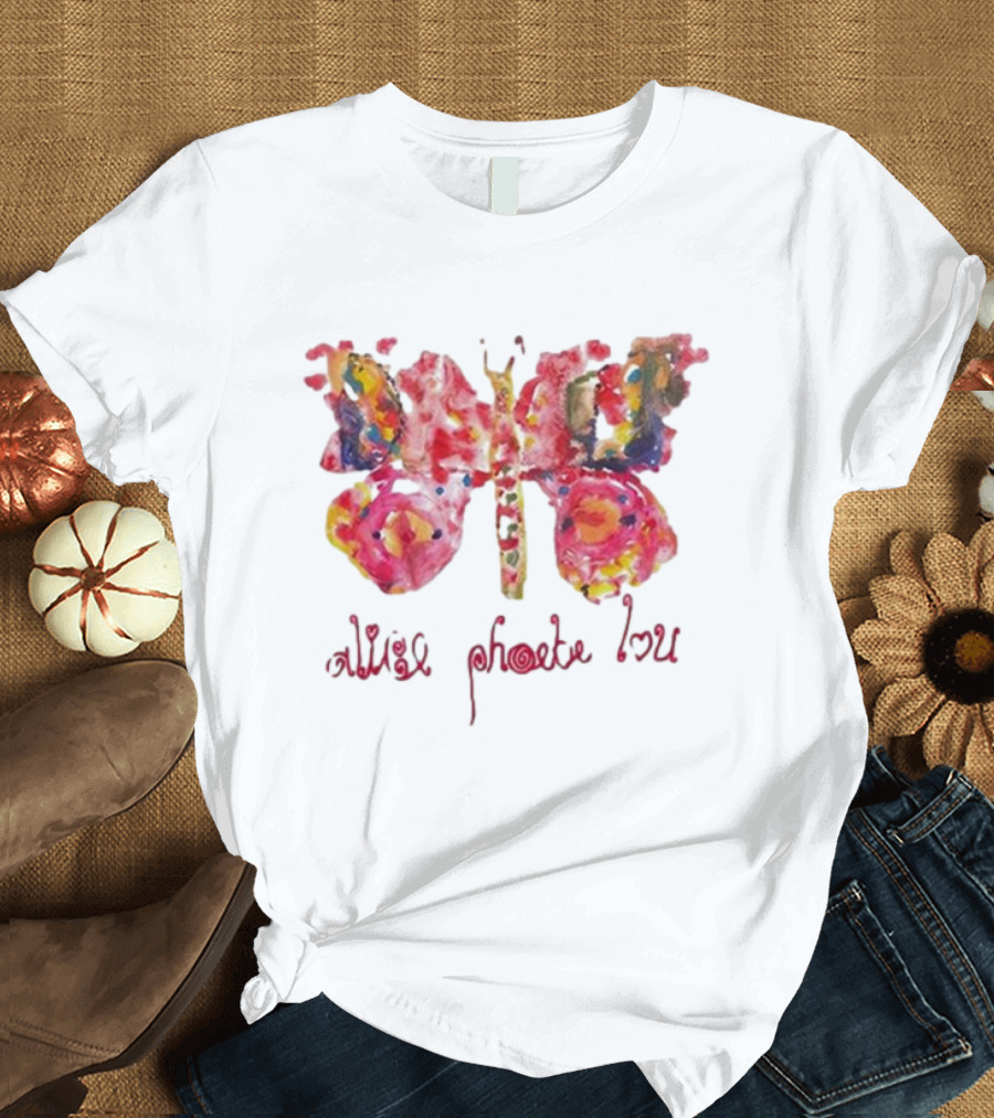 Alice Phoebe Lou Colorful Butterfly Art T-Shirt