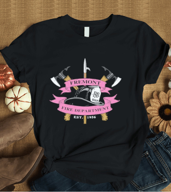 T-Shirt: Fremont Fire Department Est 1956 Helmet and Crossed Axes Emblem T-Shirt Fremont Fire Department Est 1956 Helmet and Crossed Axes Emblem T-Shirt