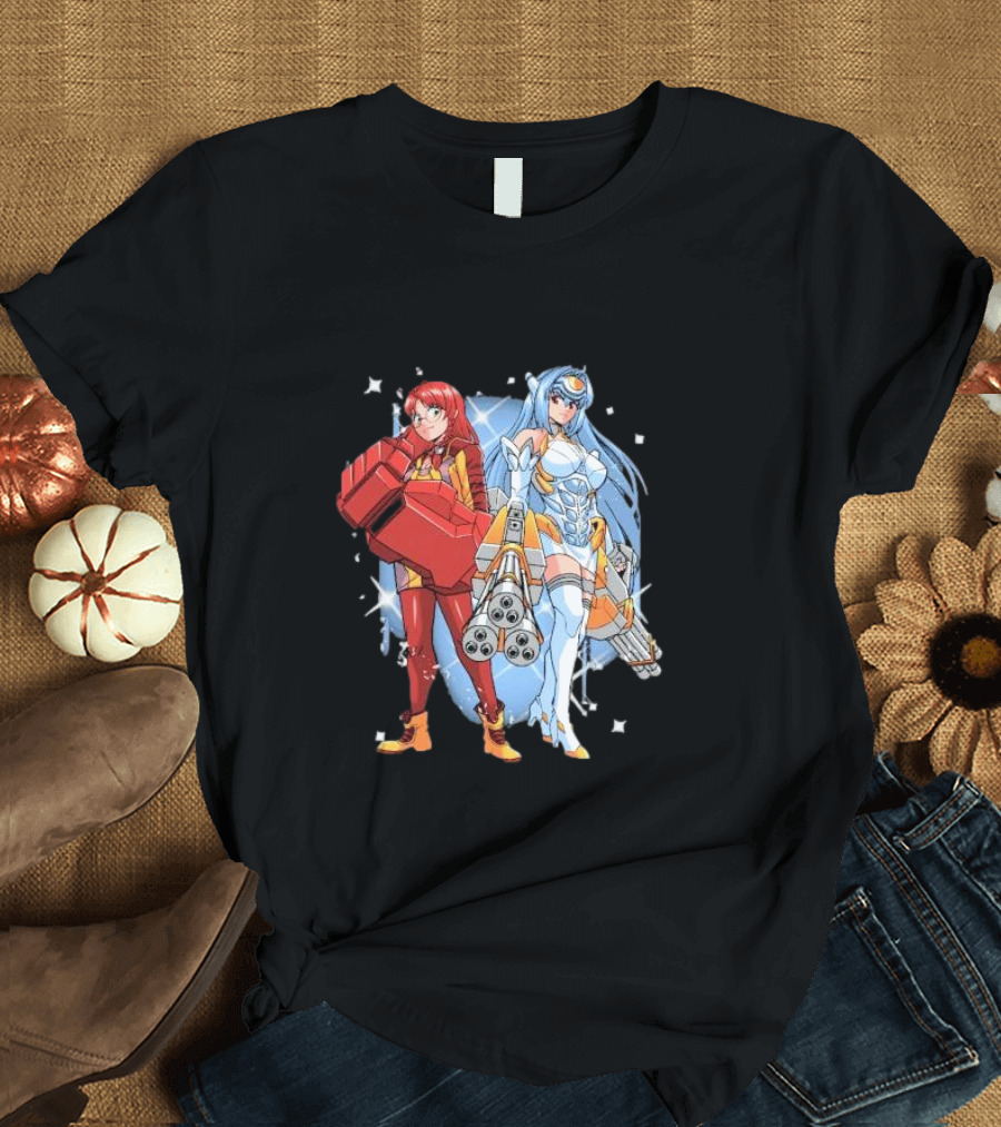 Space Journey Coinbox Anime Duo with Armor and Weapons T-Shirt