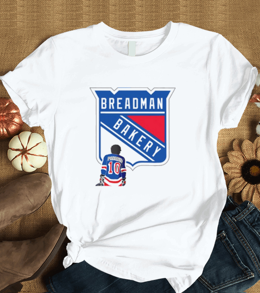 Breadman Bakery Artemi Panarin 10 True Blue New York Rangers Fan T-Shirt