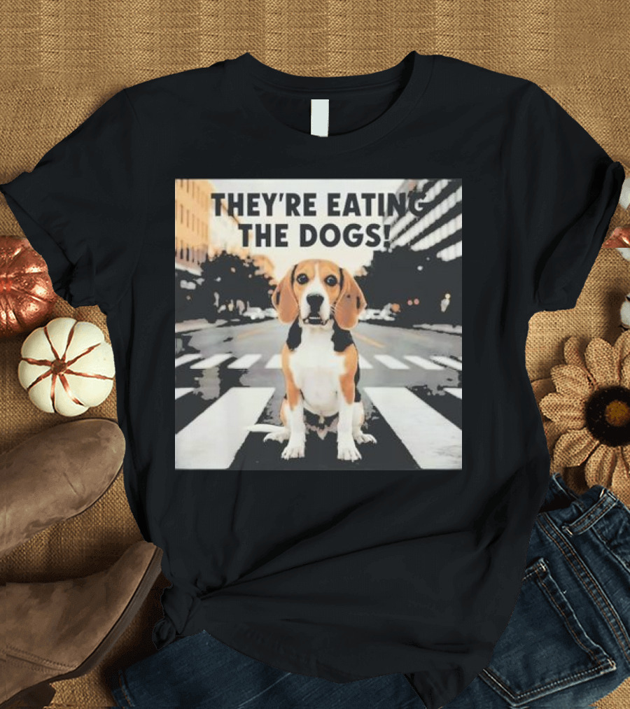 They’re Eating The Dogs Beagle on Crosswalk Funny Trump T-Shirt