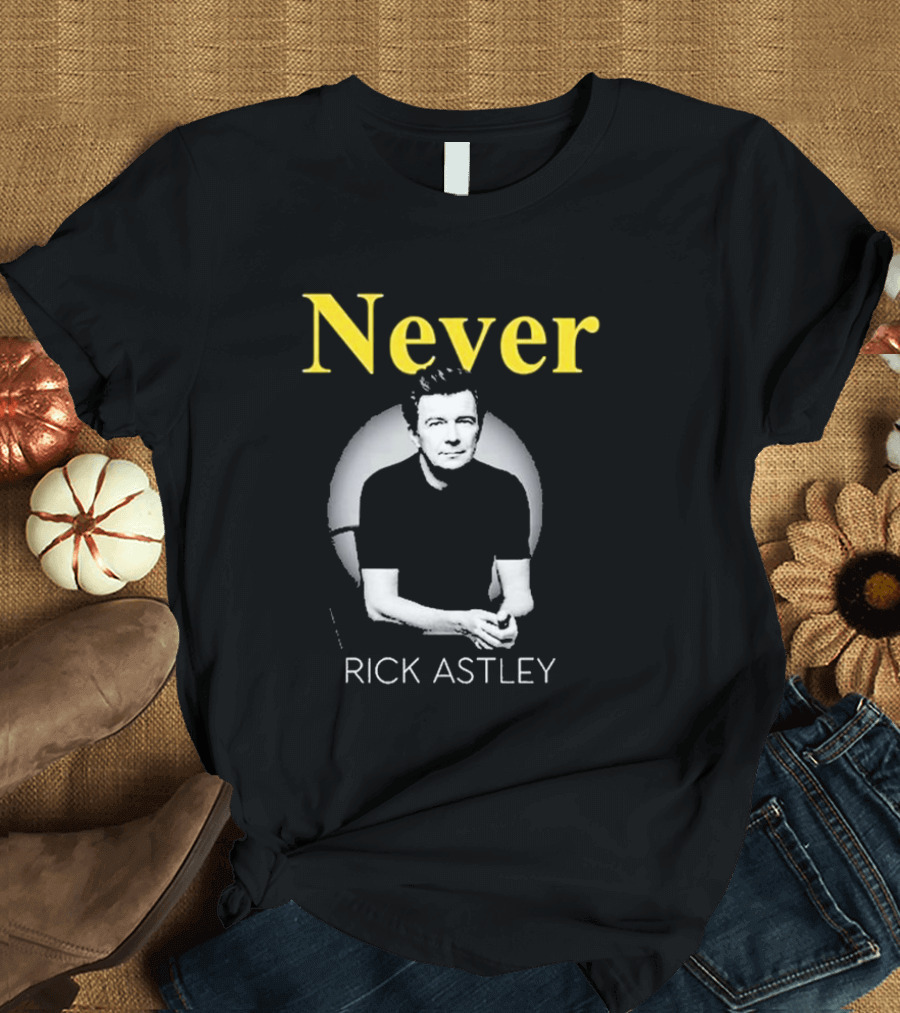 Never Rick Astley Retro Portrait T-Shirt
