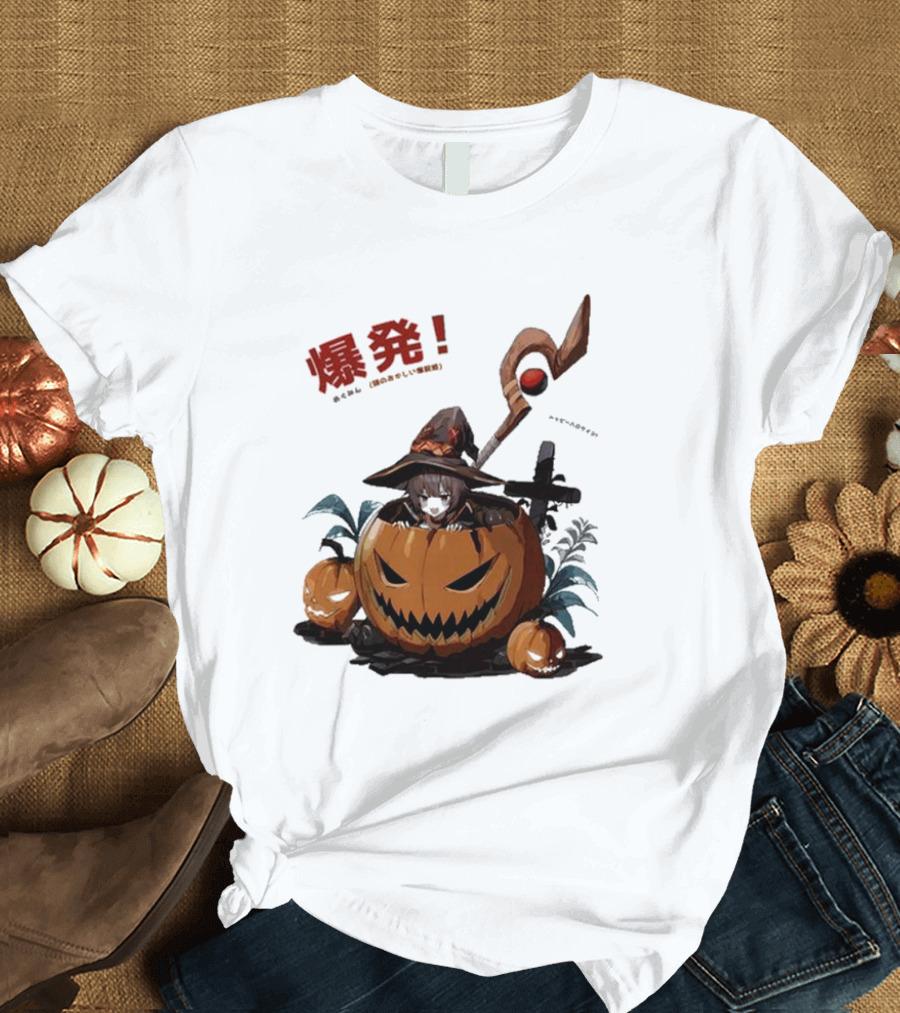 Megumin Halloween 2024 Pumpkin Explosion Aesthetic T-Shirt
