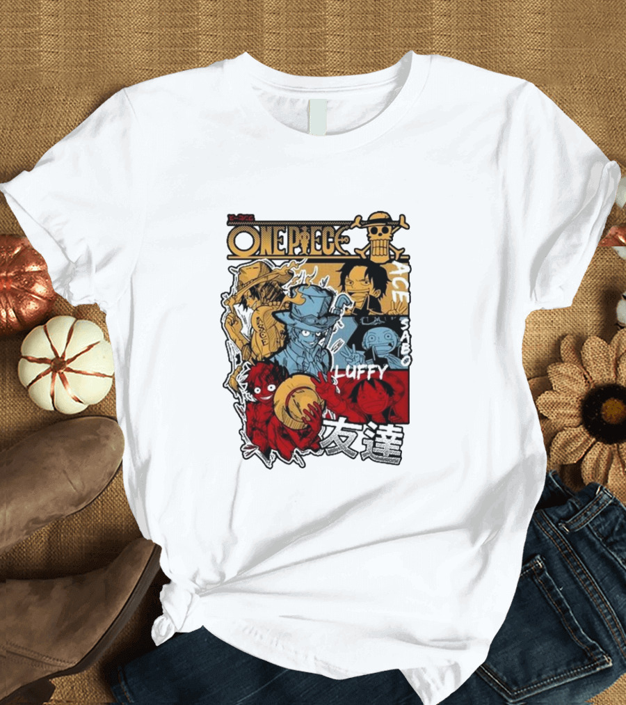 One Piece Luffy Ace Sabo Brothers Friendship T-Shirt