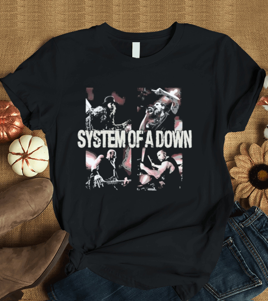 System Of A Down Band Performance Collage T-Shirt