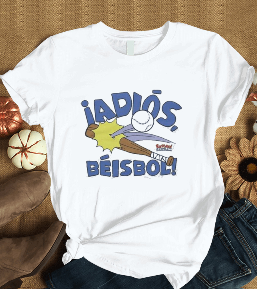 Backyard Baseball Adiós Béisbol Bat and Ball Action T-Shirt