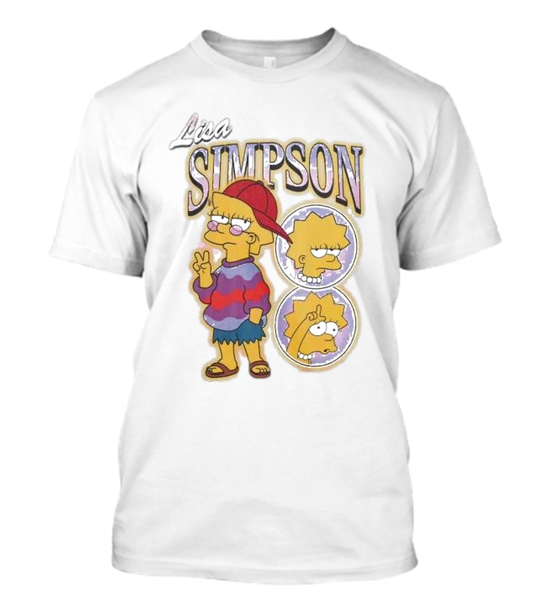 Lisa Simpson Peace Sign Iconic Cartoon Character T-Shirt