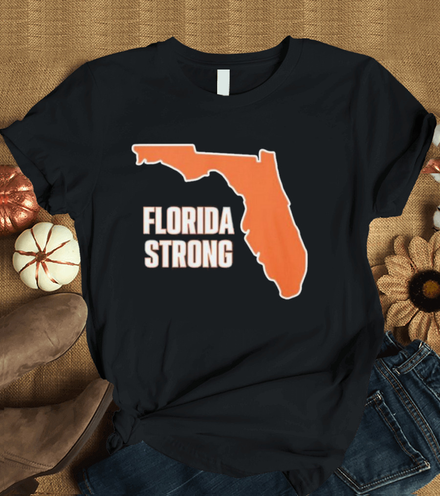 Florida Strong 2024 Orange State Map T-Shirt