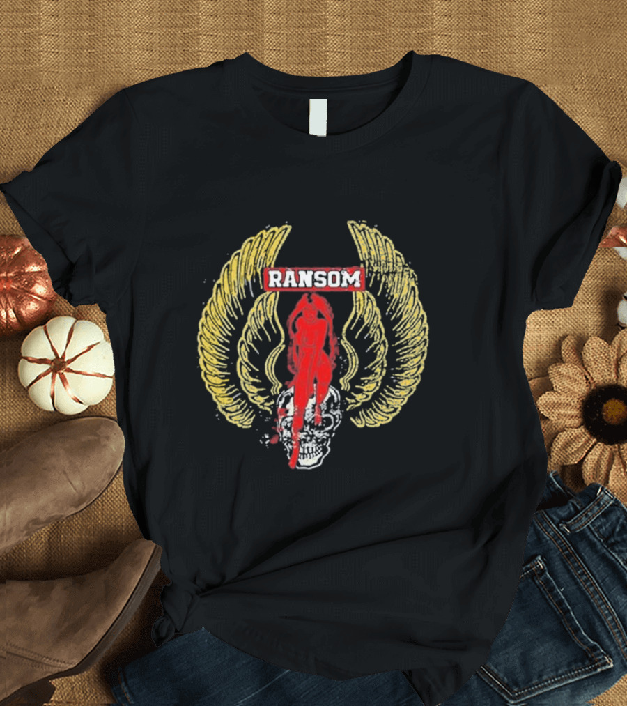 Ransom Skull Wings Red T-Shirt