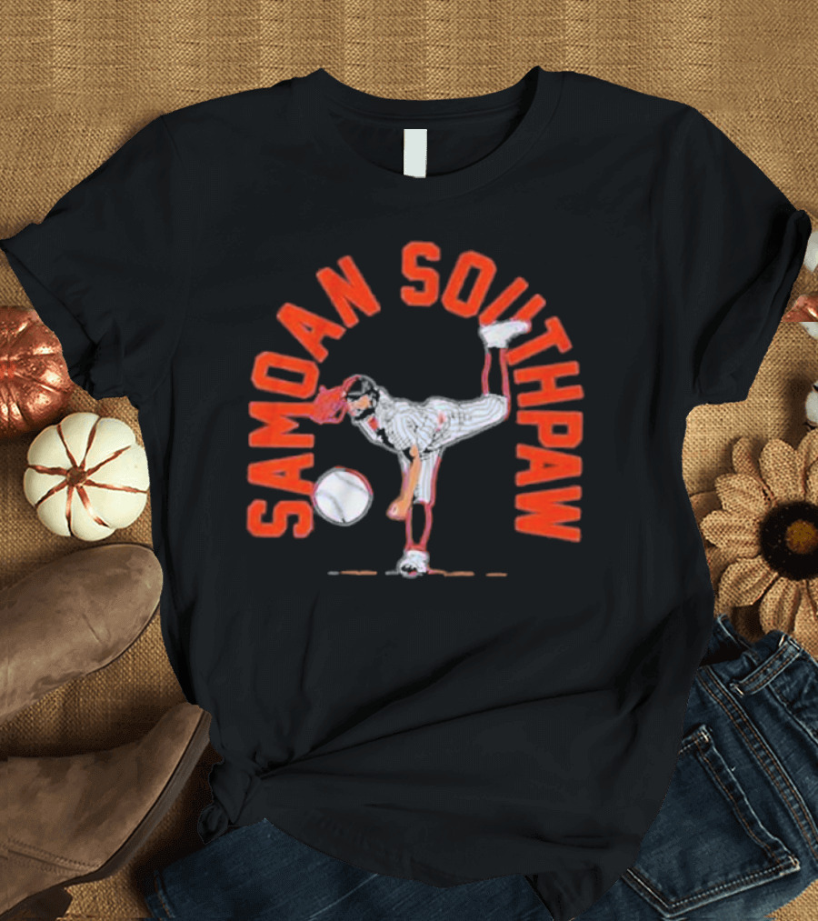 Samoan Southpaw Sean Manaea Baseball Pitcher T-Shirt