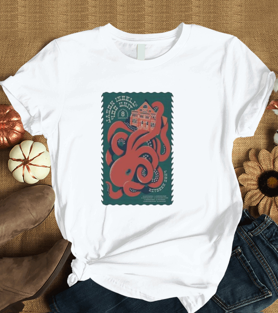 Jason Isbell's 400 Unit at Ryman Auditorium Nashville Oct 2024 with Octopus T-Shirt