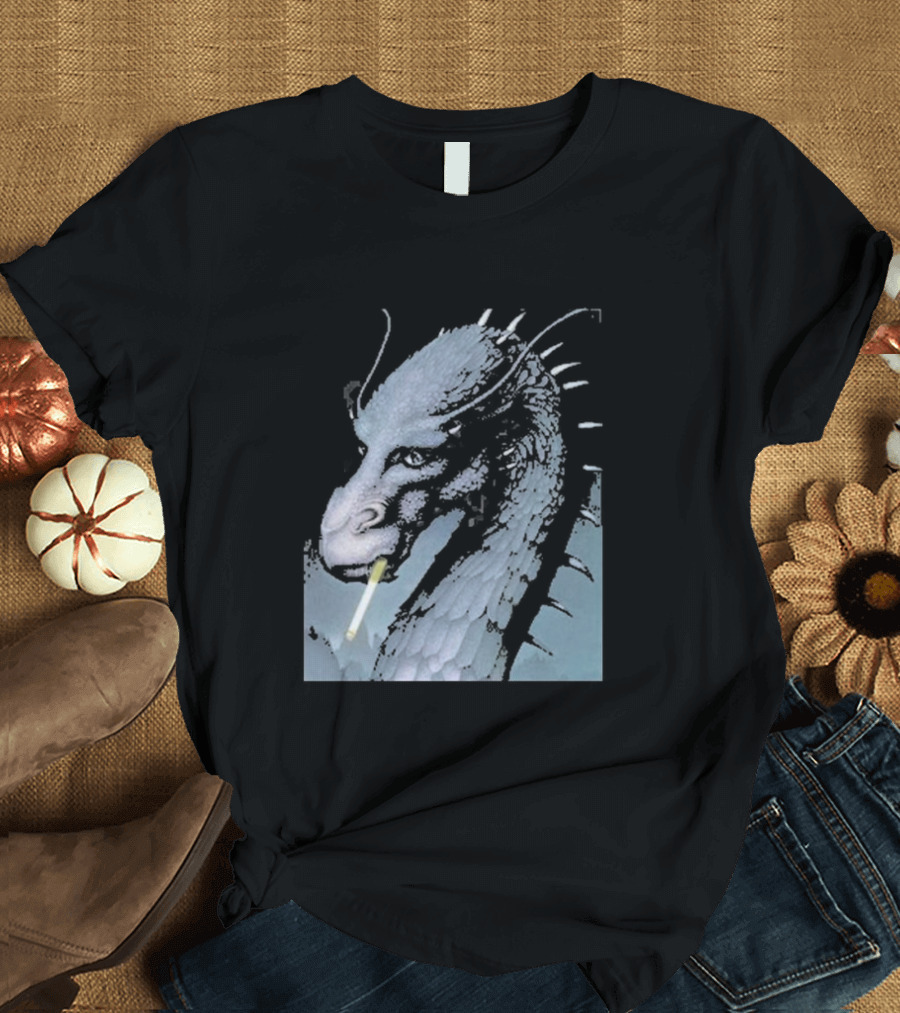 Eragon Dragon Smoking Cigarette Christopher Paolini T-Shirt
