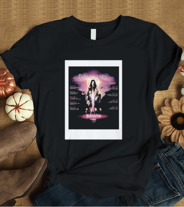 T-Shirt: Evanescence with Halestorm Live in Canada 2024 Tour Dates T-Shirt Evanescence with Halestorm Live in Canada 2024 Tour Dates T-Shirt