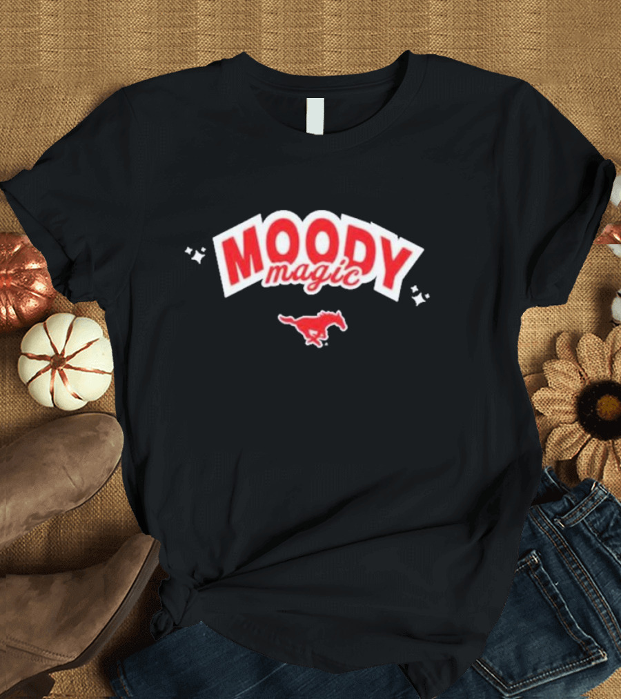 Moody Magic SMU Volleyball Mustang Spirit T-Shirt