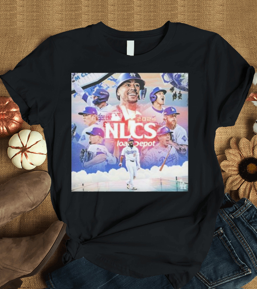 NLCS 2024 Los Angeles Dodgers LoanDepot Players Montage T-Shirt