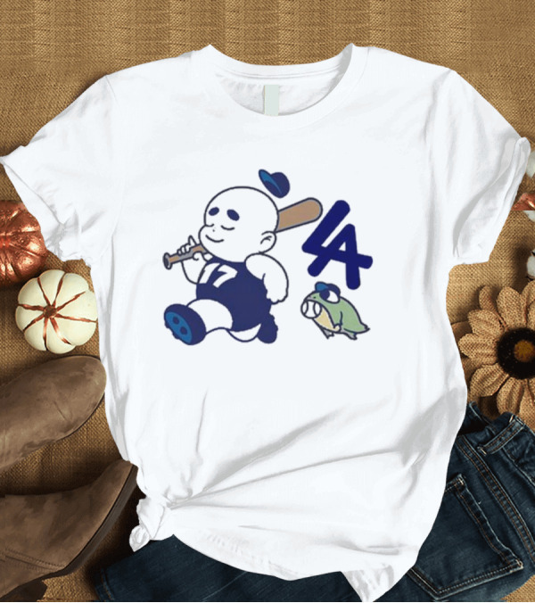 T-Shirt: Chunky La Baseball Baby 17 LA Bat Fleece T-Shirt Chunky La Baseball Baby 17 LA Bat Fleece T-Shirt