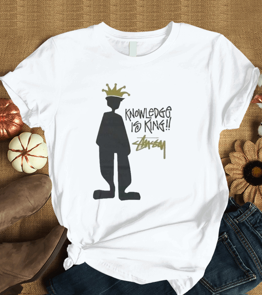 Stussy Knowledge Is King Silhouette with Crown T-Shirt