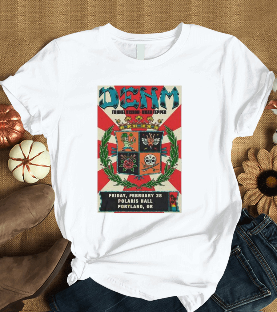 DENM Tunnel Vision Tour with Park Tepper at Polaris Hall Portland on February 28 T-Shirt