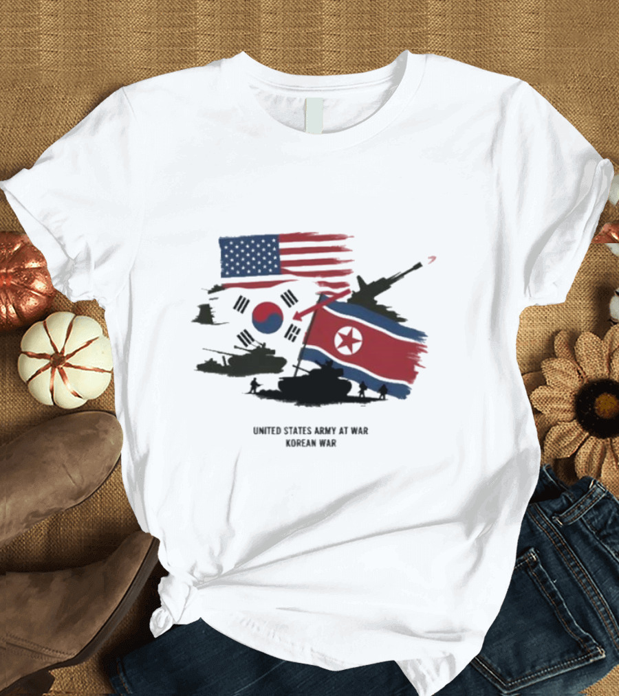 United States Army at War Korean War North Vs. South Korea T-Shirt