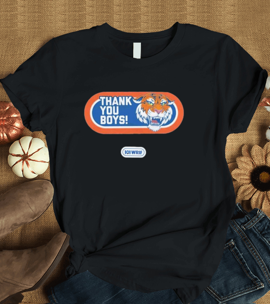 101 WRIF Detroit Thank You Boys Tiger T-Shirt