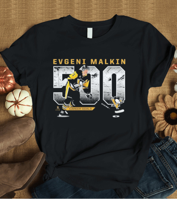 T-Shirt: Evgeni Malkin 500 Career Goals Pittsburgh Penguins T-Shirt Evgeni Malkin 500 Career Goals Pittsburgh Penguins T-Shirt