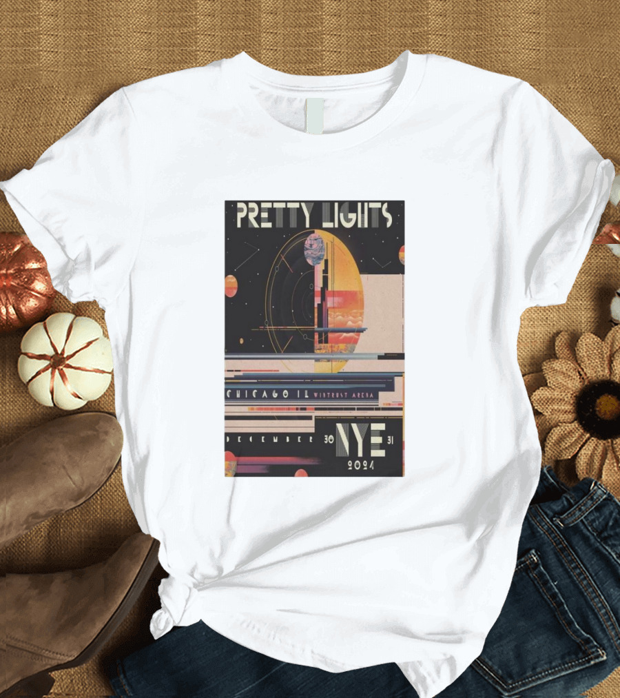 Pretty Lights Chicago IL Wintrust Arena December 30-31 2024 NYE Tour T-Shirt