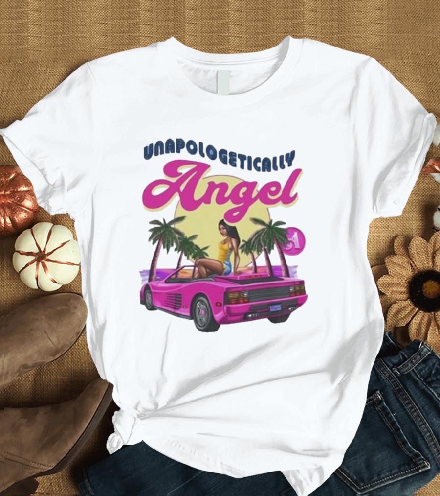 Unapologetically Angel Palm Paradise 2024 Vintage Car Vibes T-Shirt