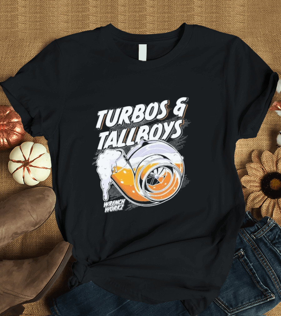 Turbos and Tallboys Wrench Workz Turbocharger Beer Fusion T-Shirt