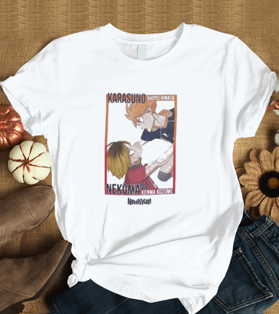 Haikyu Karasuno Shoyo Hinata Nekoma Kenma Kozume Dumpster Battle Duo T-Shirt