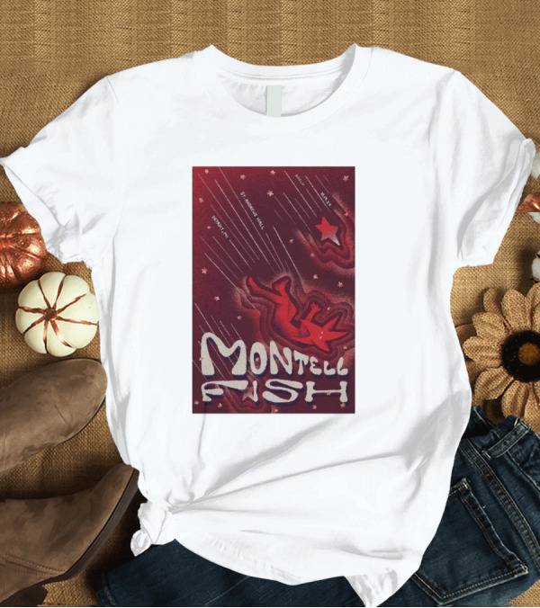T-Shirt: Montell Fish Stargazing Tour October 19 2024 Detroit MI Saint Andrew's Hall T-Shirt Montell Fish Stargazing Tour October 19 2024 Detroit MI Saint Andrew's Hall T-Shirt