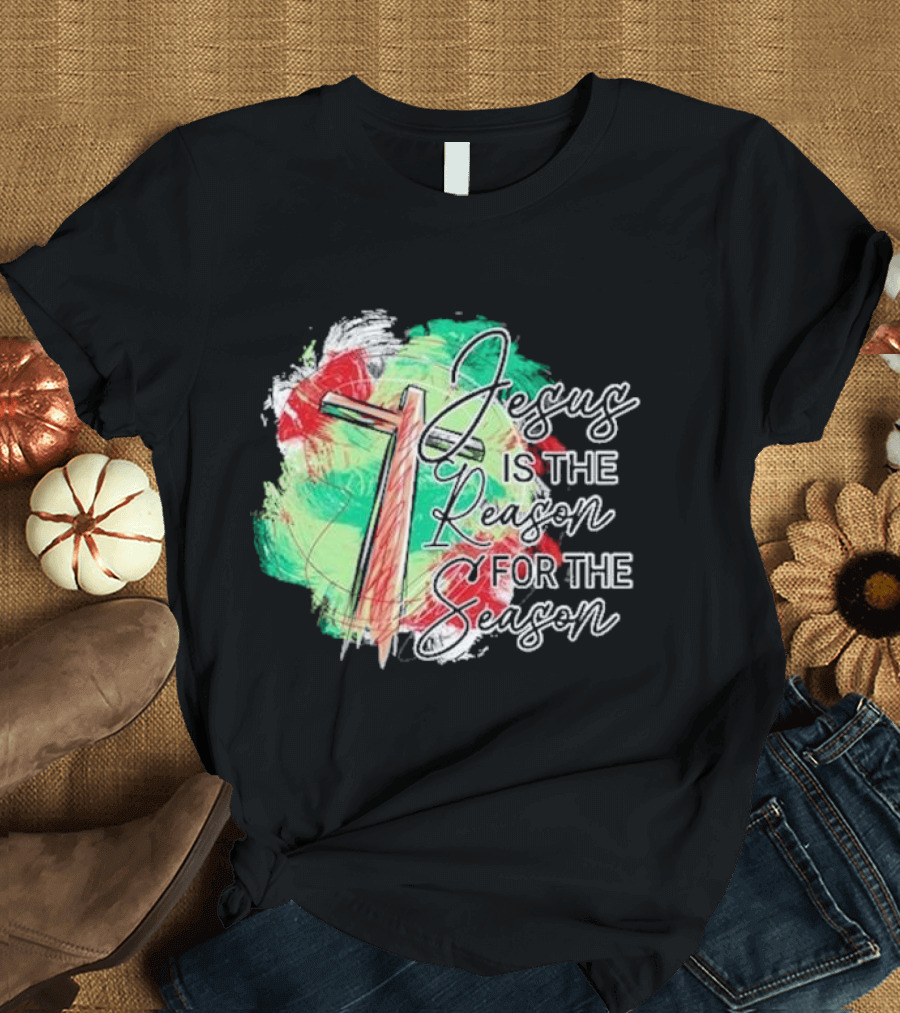 Jesus Is The Reason For The Season Christmas Cross T-Shirt