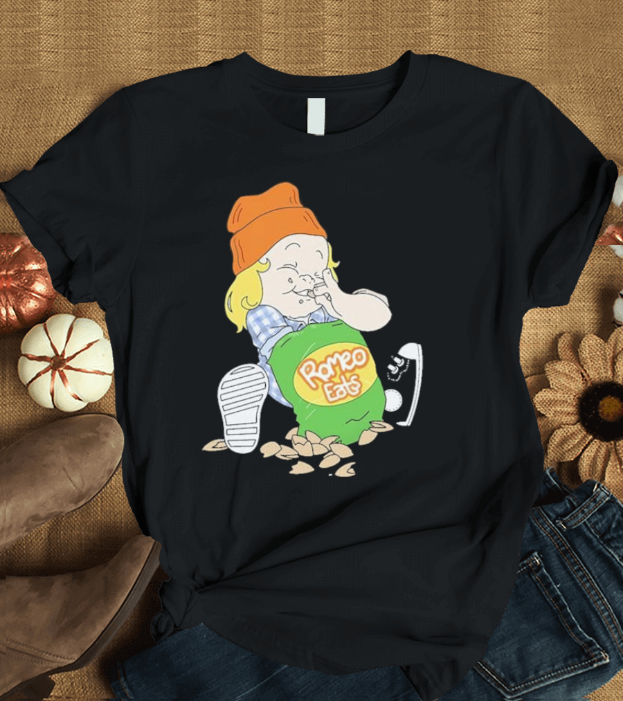 Romeo Eats Almonds Bag Toddler Sneaker Orange Hat T-Shirt