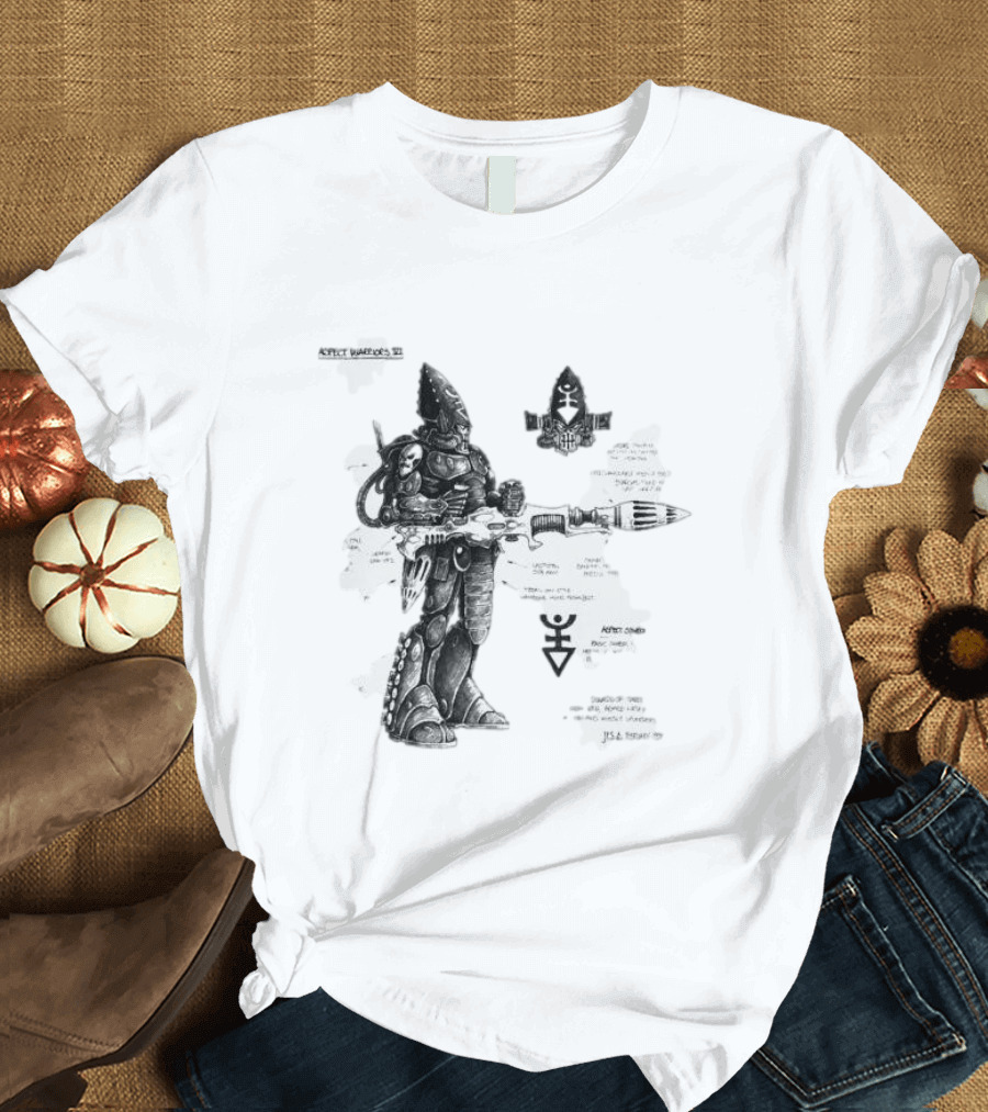 Dark Reaper Aspect Warriors Craftworlds Diagram Details T-Shirt