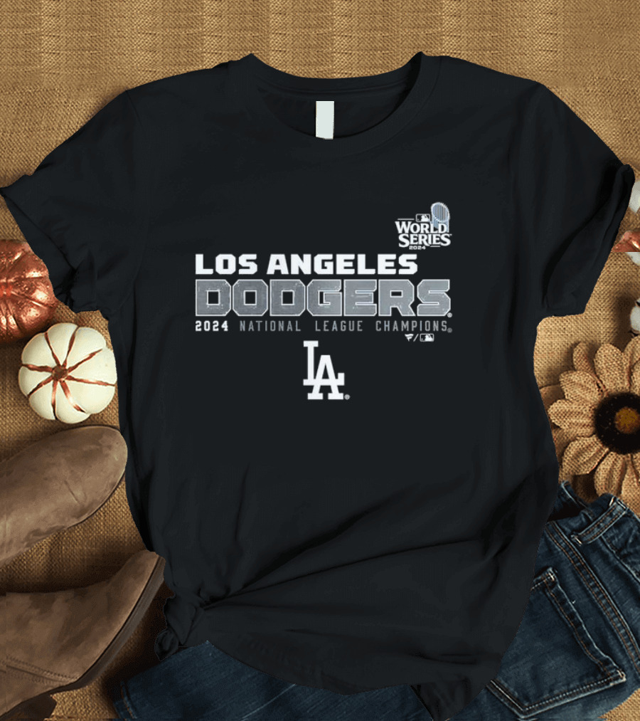 Los Angeles Dodgers 2024 National League Champions World Series Custom Name and Number T-Shirt