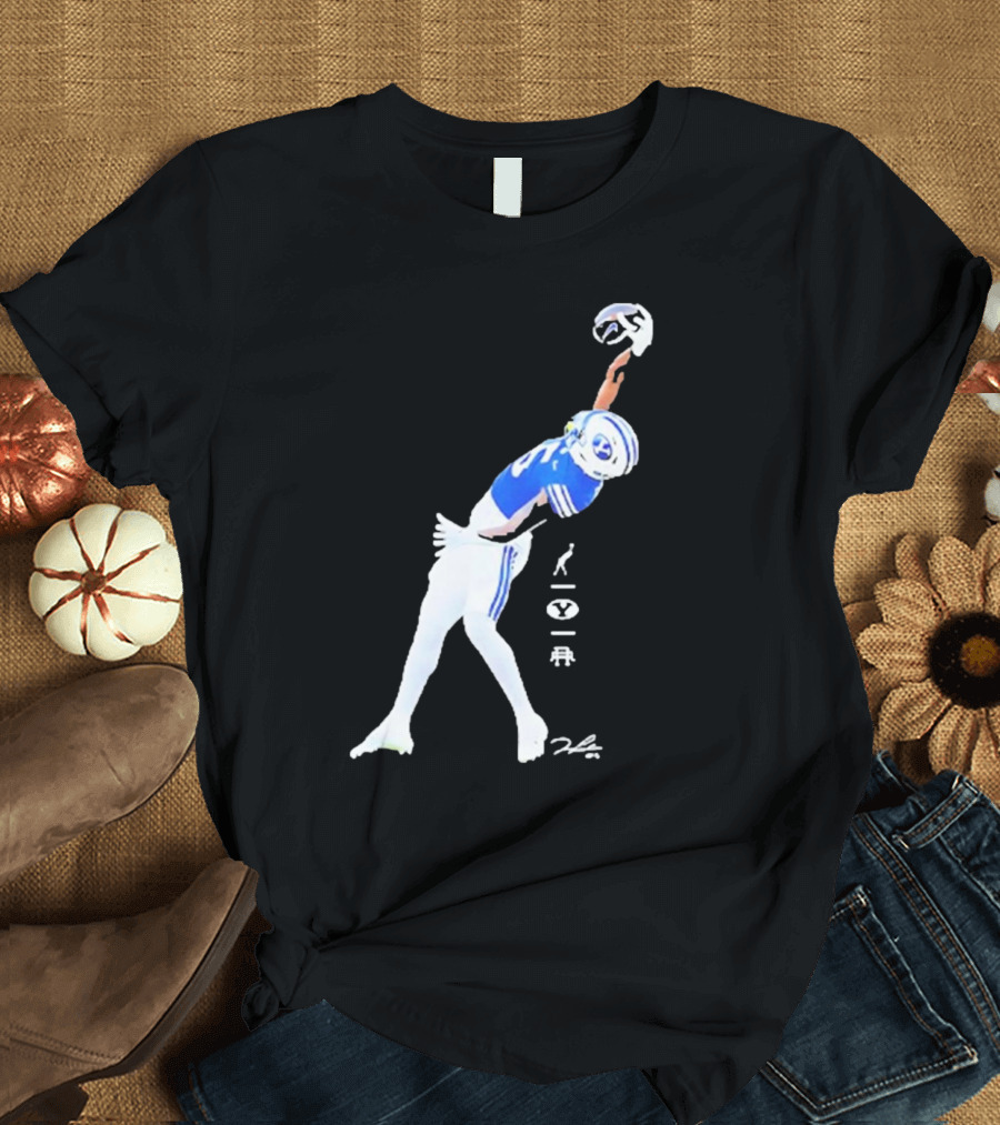Darius Lassiter BYU Cougars Football Leaping Catch Highlight T-Shirt