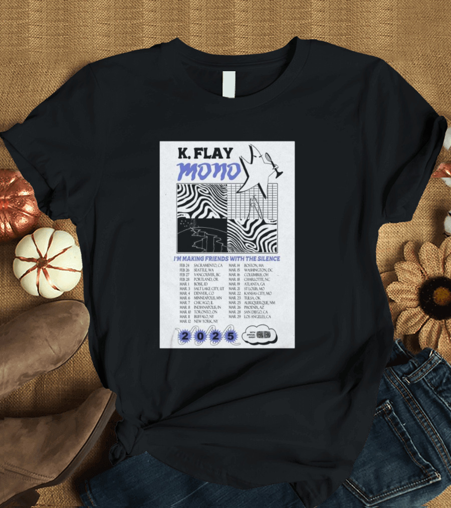 K.Flay Mono Tour 2025 I’m Making Friends With The Silence T-Shirt
