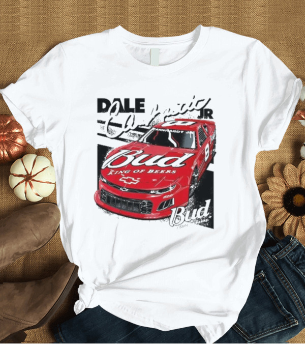 T-Shirt: Dale Earnhardt Jr. Bud King of Beers Chevrolet 9 Racing Car T-Shirt Dale Earnhardt Jr. Bud King of Beers Chevrolet 9 Racing Car T-Shirt