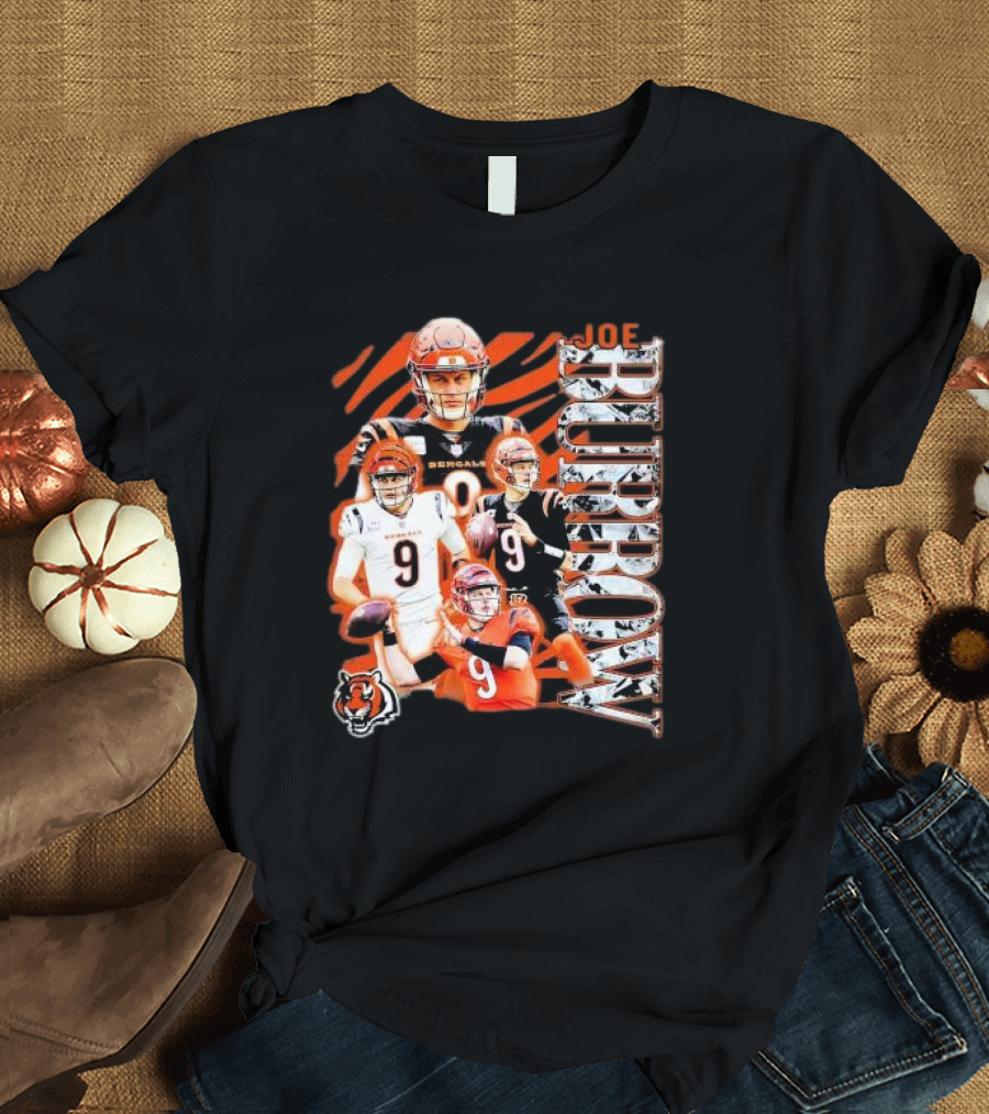 Joe Burrow Cincinnati Bengals Football Player 2024 Tiger Stripes T-Shirt