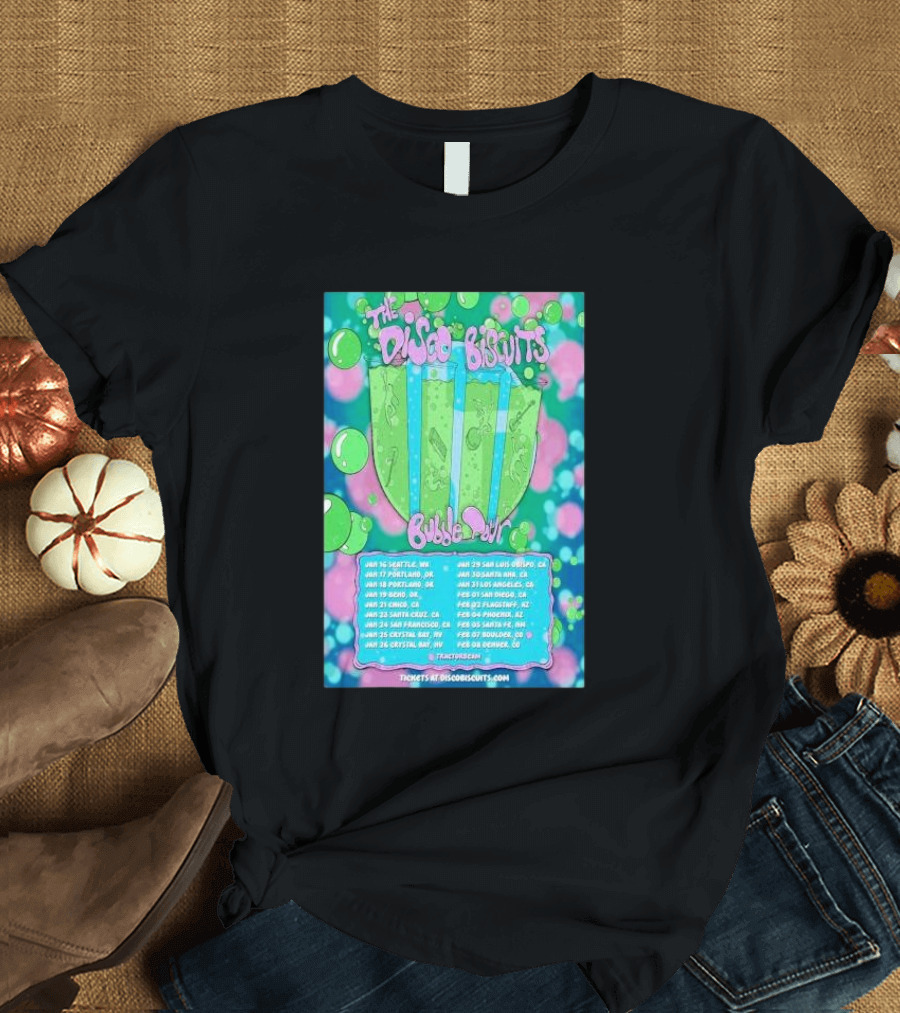 The Disco Biscuits Bubble Tour American 2024 Concert Dates Highlights T-Shirt